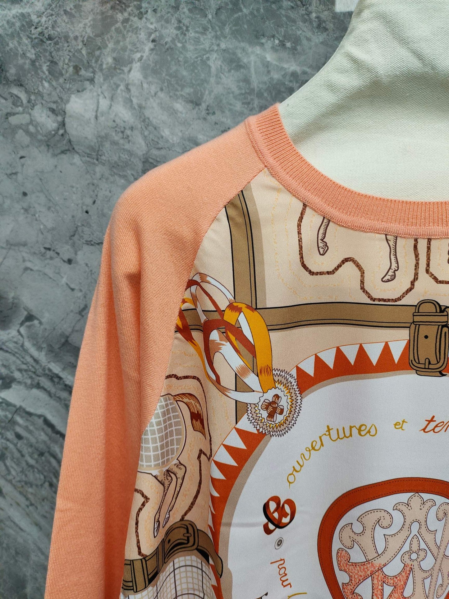 HM 25 Sweater Peach Orange Wool 89215