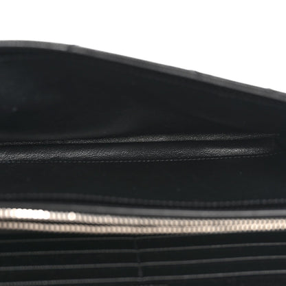 Grain De Poudre Matelasse Chevron Monogram Chain Wallet Black