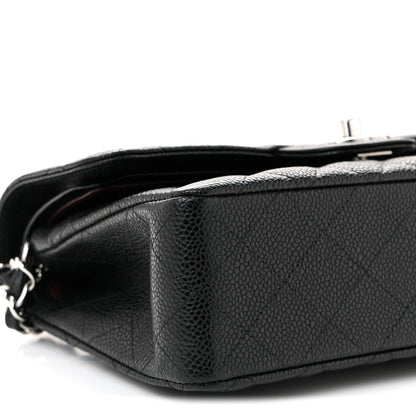 Caviar Quilted Small Double Flap Black