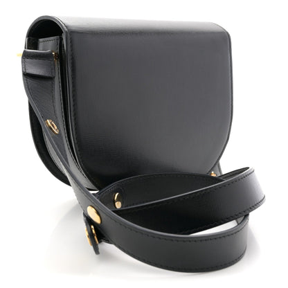 Azalea Calfskin Mini Horsebit 1955 Rounded Shoulder Bag Black