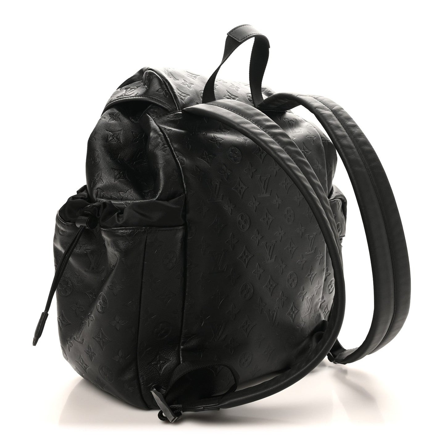 Calfskin Monogram Shadow Discovery Backpack Black