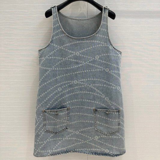 CC Denim Dress Blue Cotton
