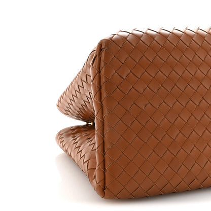 Calfskin Intrecciato Small Roma Noce