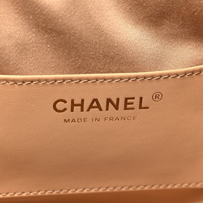 Caviar Quilted Small Chanel 25 Handbag Dark Beige