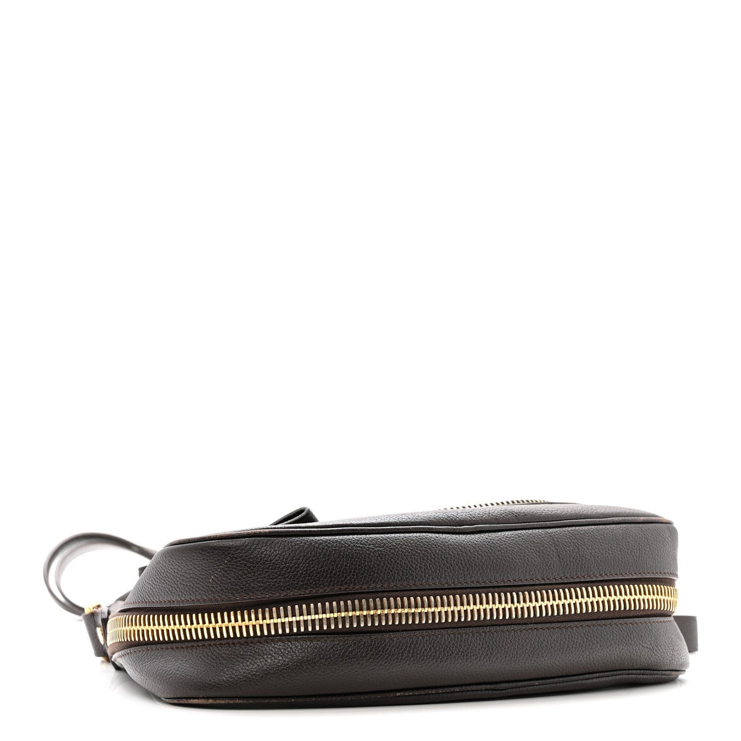 Grained Calfskin Medium Jennifer Crossbody Bag Brown