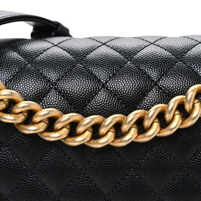 Caviar Quilted New Medium Boy Flap Black