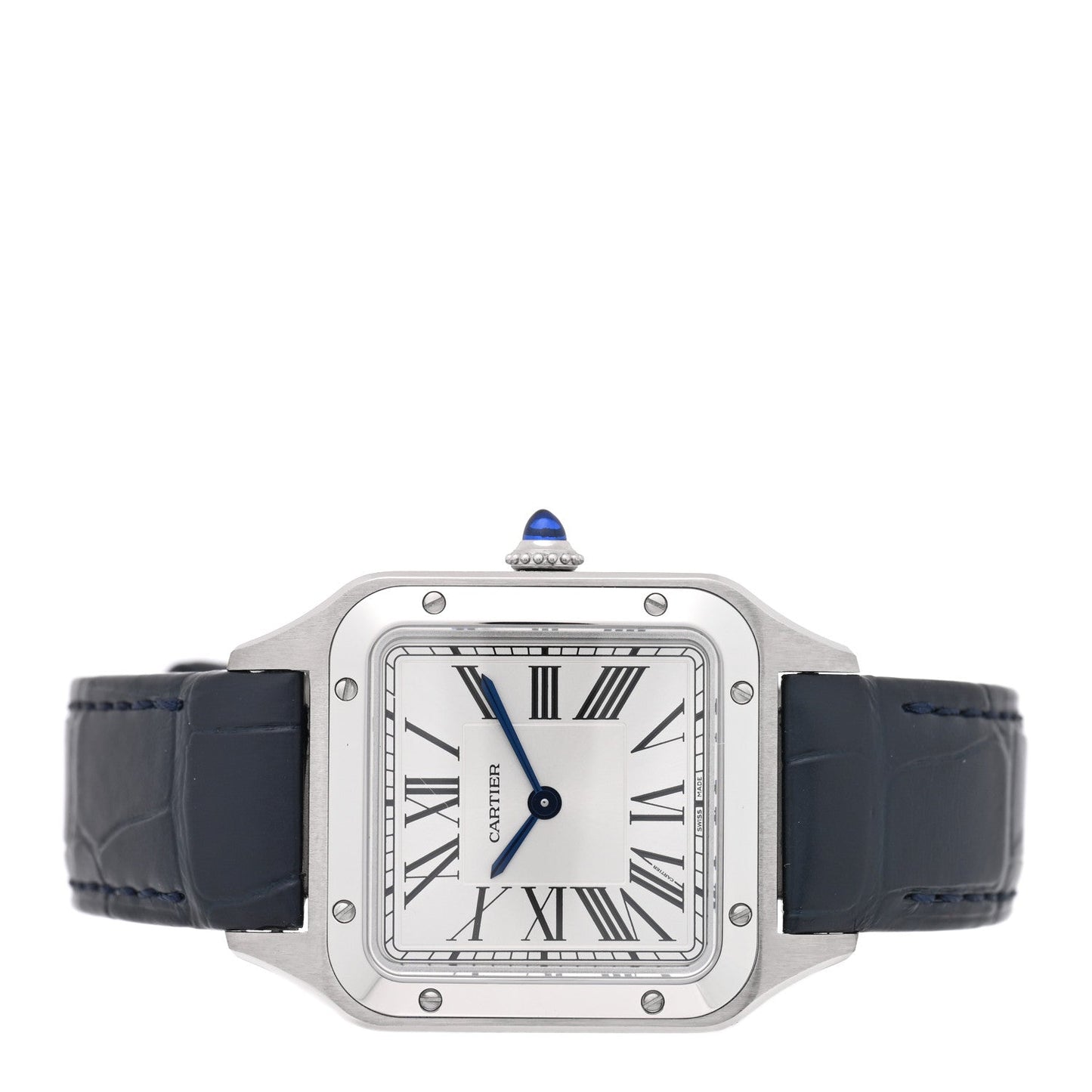 Stainless Steel Alligator 27.5mm Santos Dumont Quartz Watch