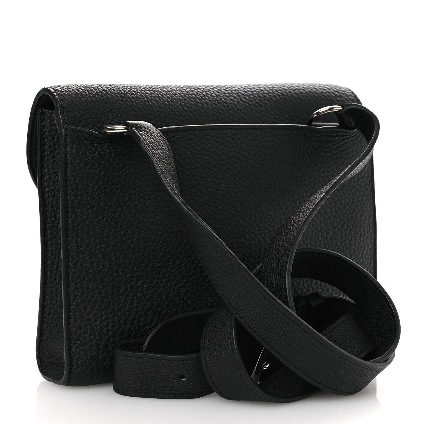 Togo Laque Sac A Depeches 21 Messenger Bag Black Bleu France
