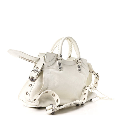 Agneau Arena Neo Cagole City Handbag Optic White