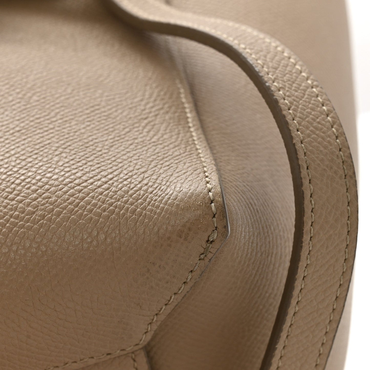 Baby Grained Calfskin Micro Belt Bag Light Taupe