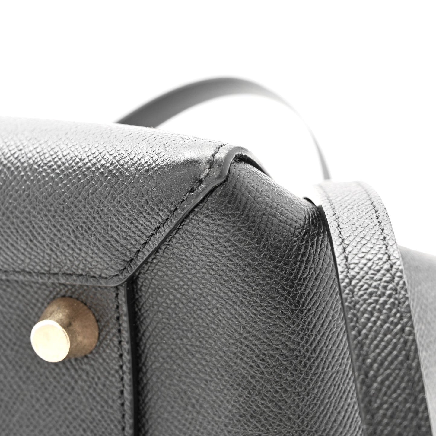Grained Calfskin Mini Belt Bag Black