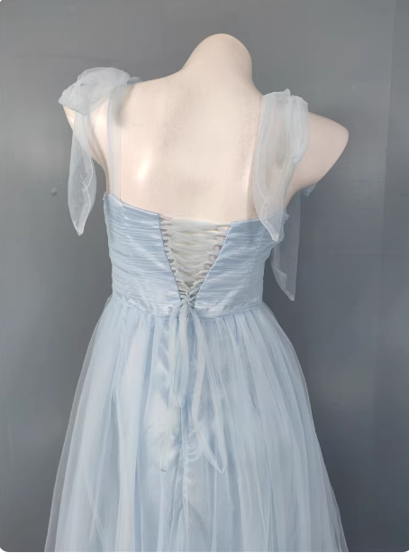 Sweet Green A-line Tulle Long Prom Dress Evening Dress Bridesmaid Dress P4499