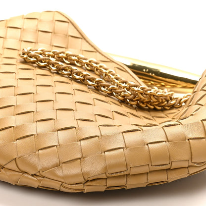 Nappa Intrecciato Sardine With Chain Bag Dark Praline