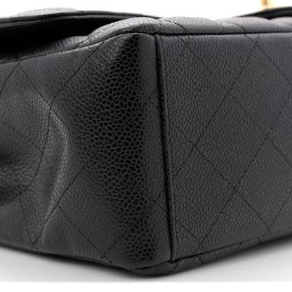 Caviar Quilted Maxi Double Flap Black