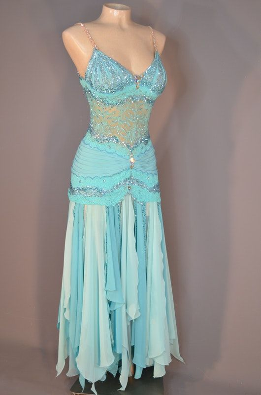 Unique Chiffon Sequins Beaded Evening Dress,Spaghetti Straps Party Dress Y8464