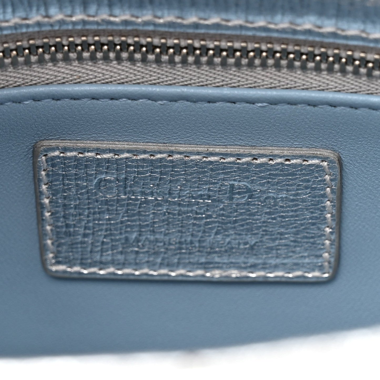 Metallic Grained Calfskin Cannage Small Lucky Badges My Lady Dior Silver