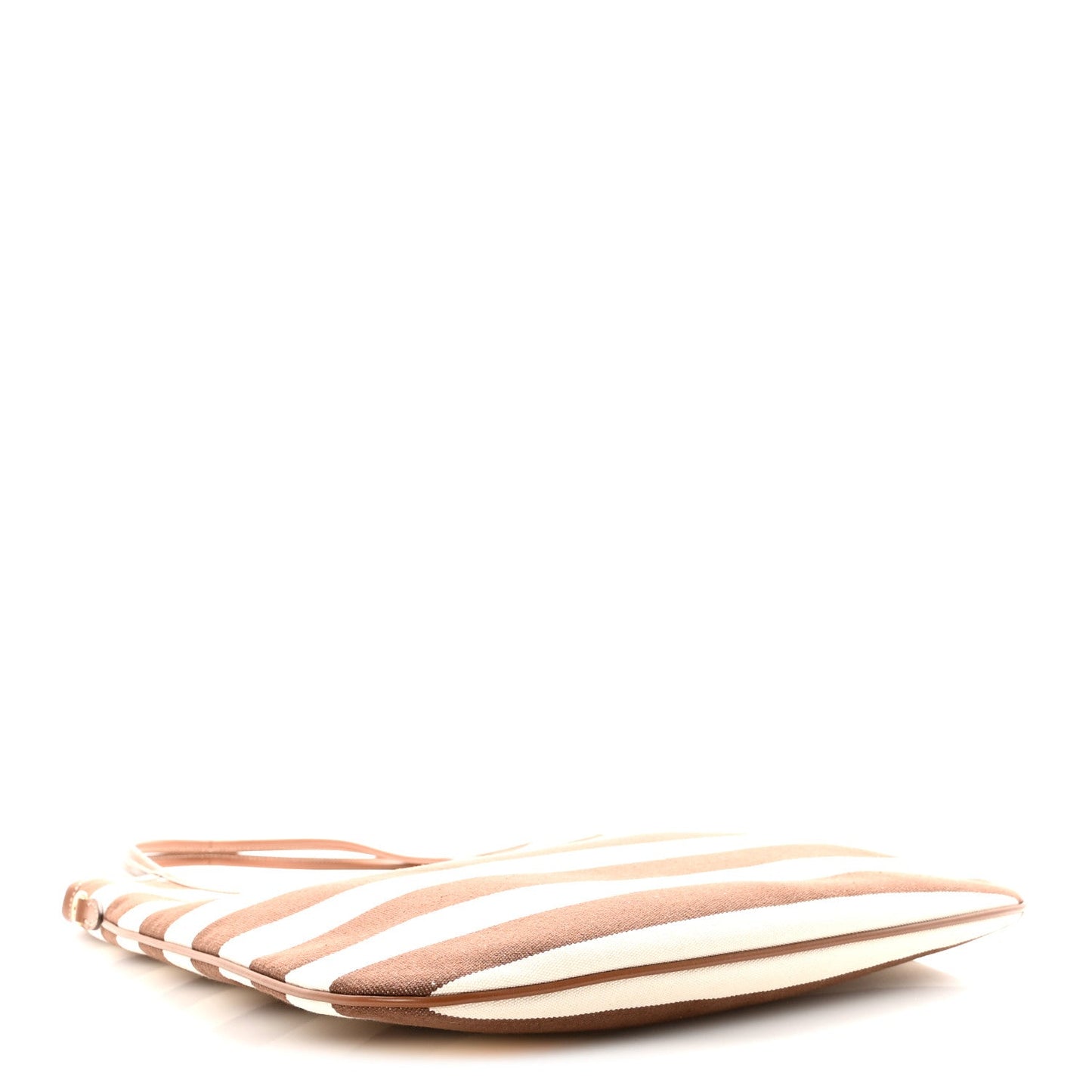 Canvas Calfskin Striped Ivy  Cacao Naturale