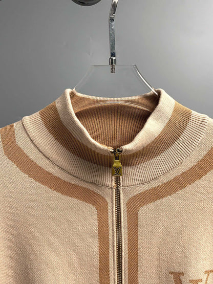 LV 26 Men's Intarsia Knit Jacket 493095