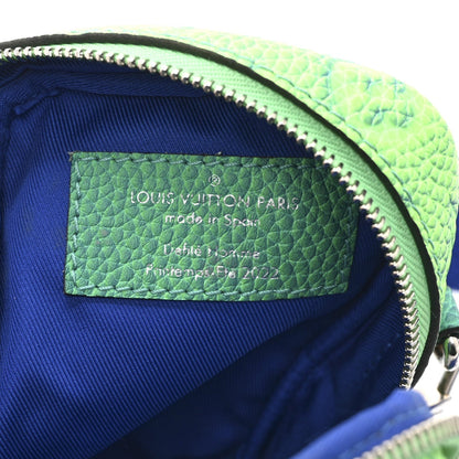 Taurillon Illusion Double Phone Case Bleu Vert