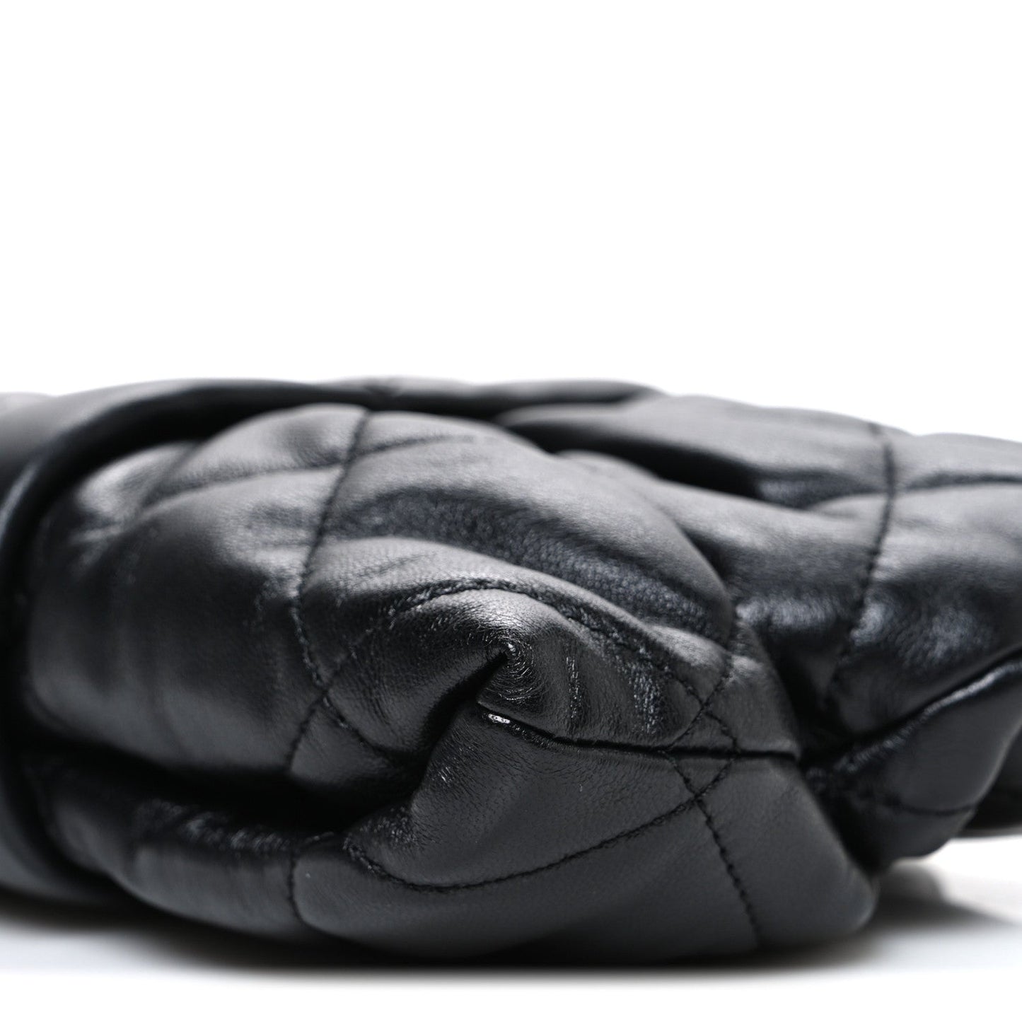 Lambskin Quilted Mini Bow Bag Black