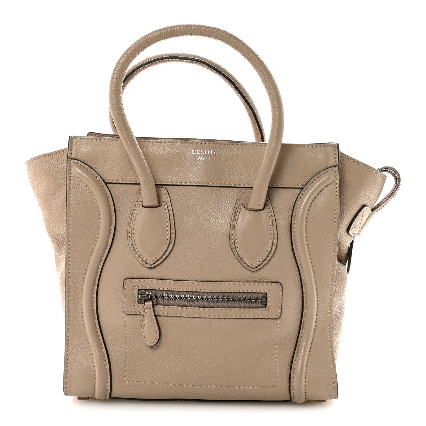 Drummed Calfskin Micro Luggage Dune