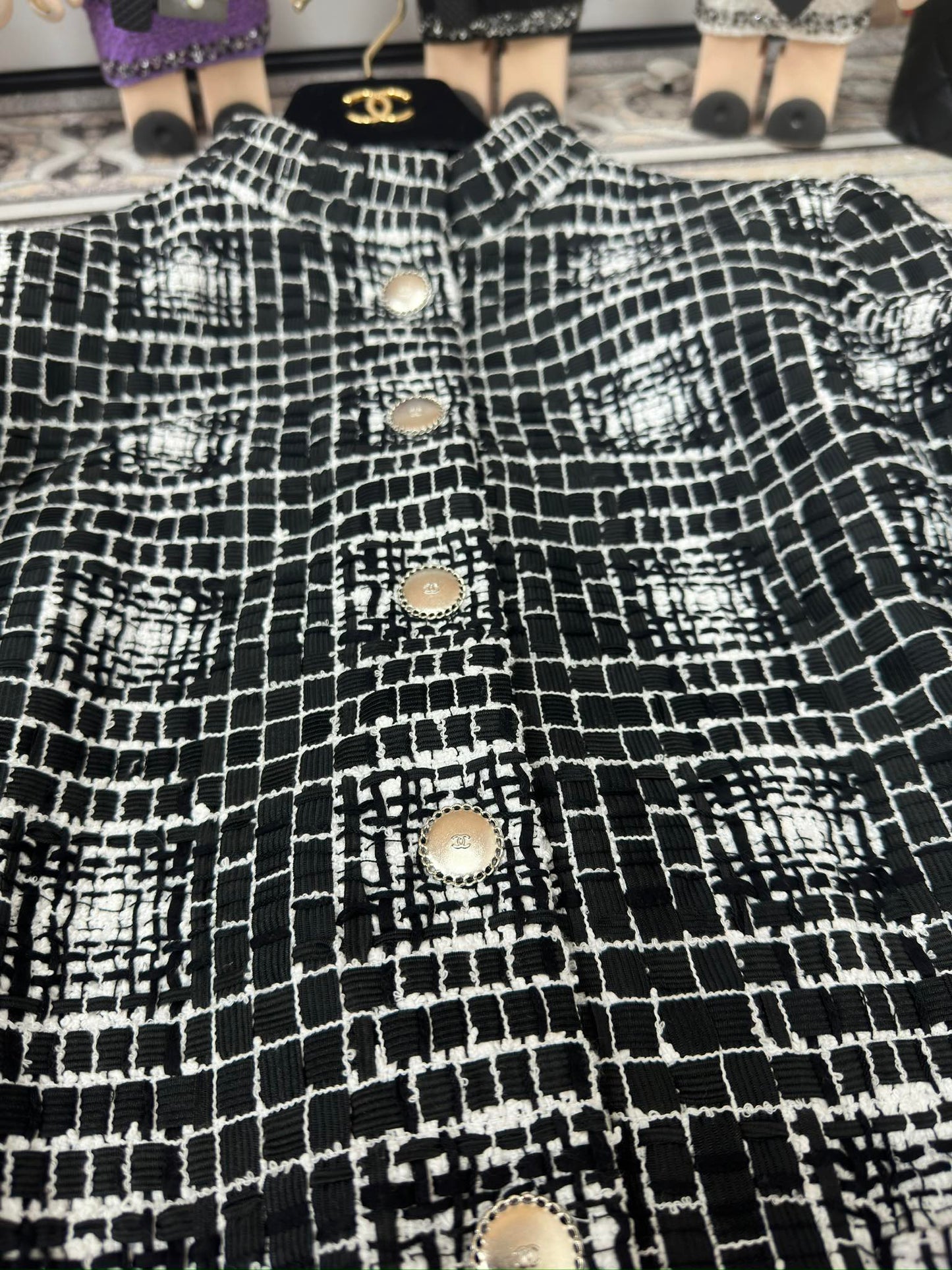 CC 25 Tweed Jacket Black Polyamide Cotton 251893