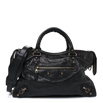 Agneau Giant 12 Rose Gold Hardware City Black