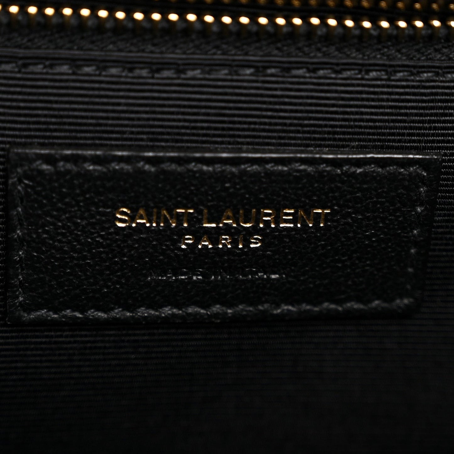 Grain De Poudre Textured Mixed Matelasse Large Triquilt Monogram Satchel Black