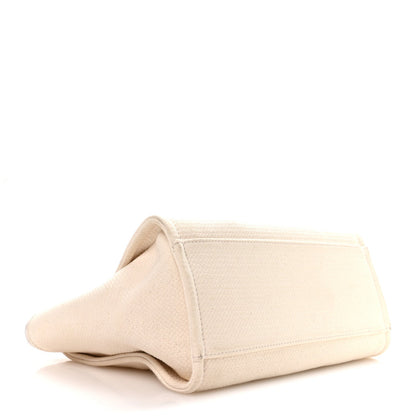 Mixed Fibers Small Deauville Tote White