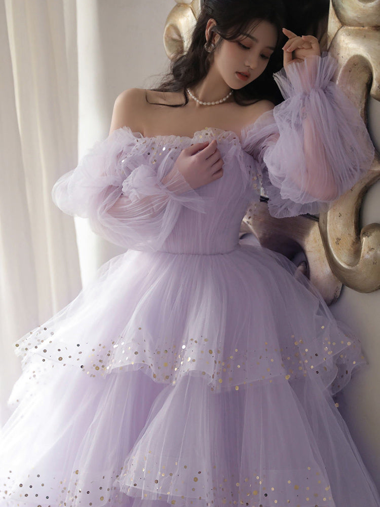 Women s tulle long ball gown prom dresses