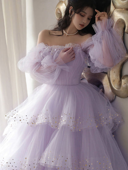 Women s tulle long ball gown prom dresses