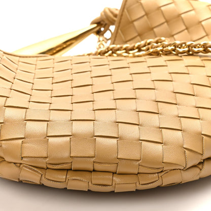 Nappa Intrecciato Sardine With Chain Bag Dark Praline