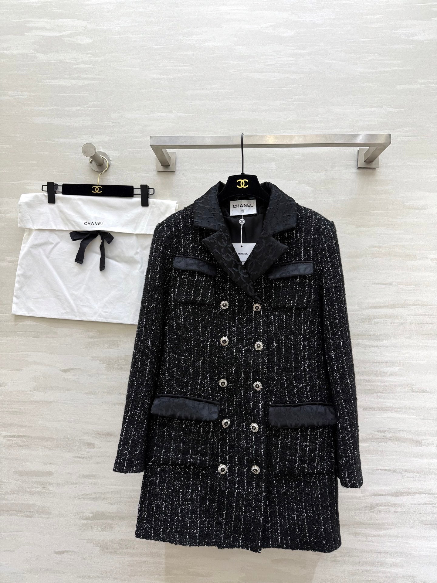 CC Jacket Black Silver Black Tweed 344806