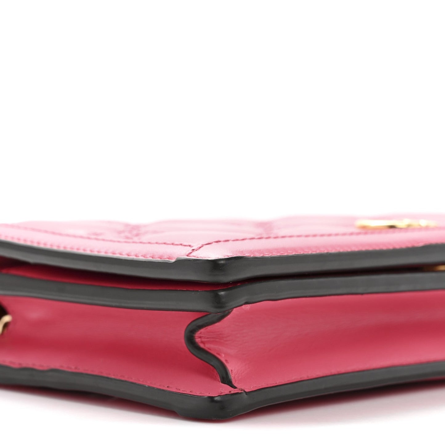 Calfskin GG Matelasse Chain Wallet Rhodamine Pink