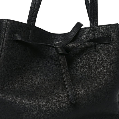 Soft Grained Calfskin Small Belt Cabas Phantom Black