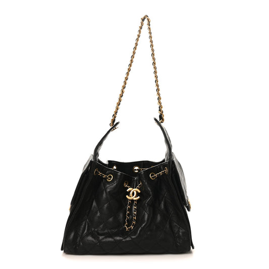 Caviar Quilted Small Chanel 25 Handbag Black