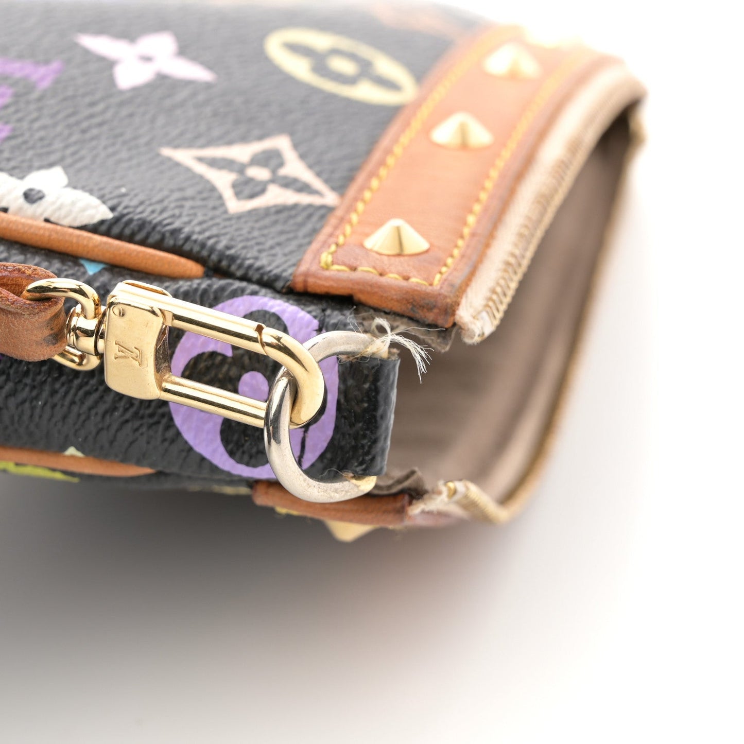 Monogram Multicolor Pochette Accessories Black