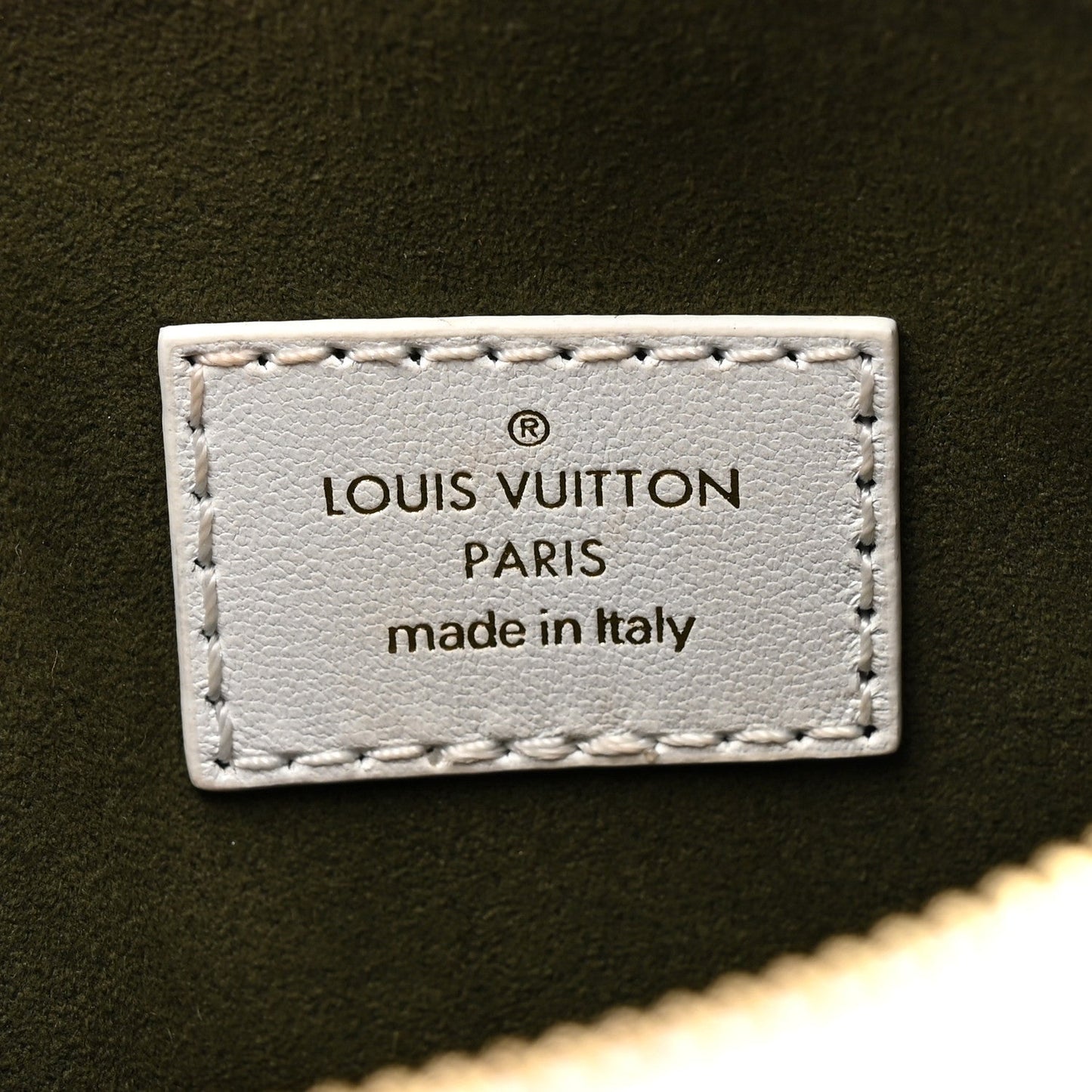 Lambskin Embossed Monogram Coussin BB White