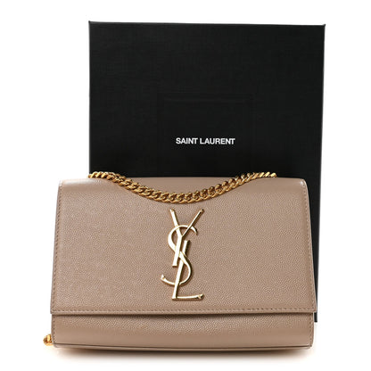 Grain De Poudre Small Monogram Kate Satchel Dark Beige