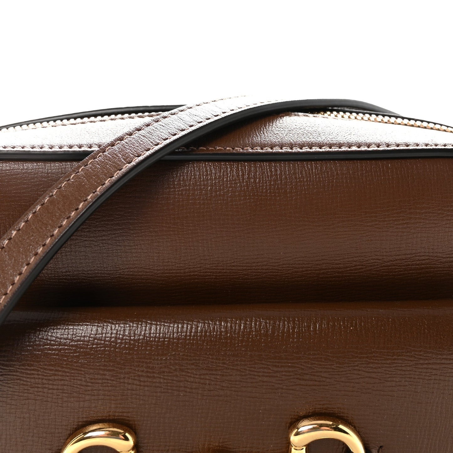 Azalea Calfskin Small Horsebit 1955 Shoulder Bag Brown Sugar