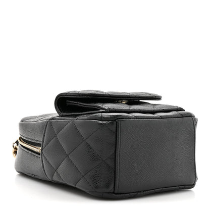 Caviar Quilted CC Mini Classic Backpack Black
