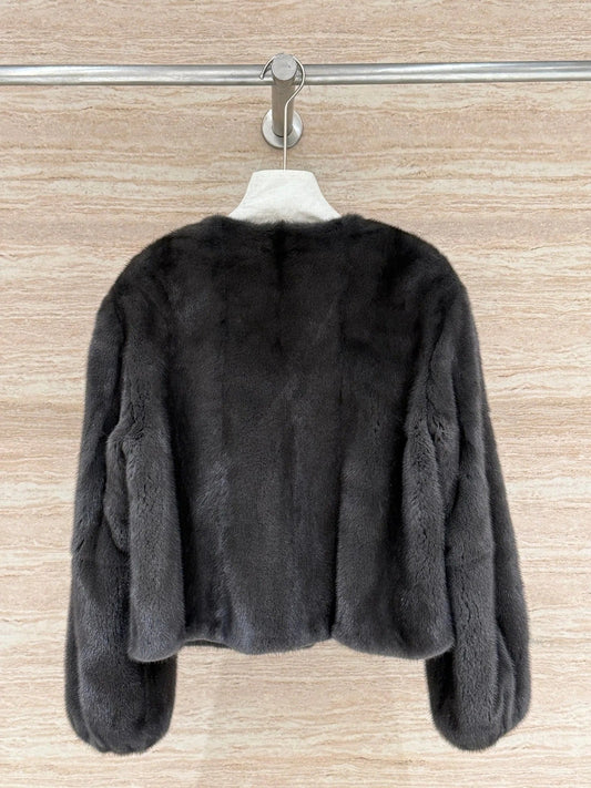 HERMES 25S SHORT MINK FUR COAT 177