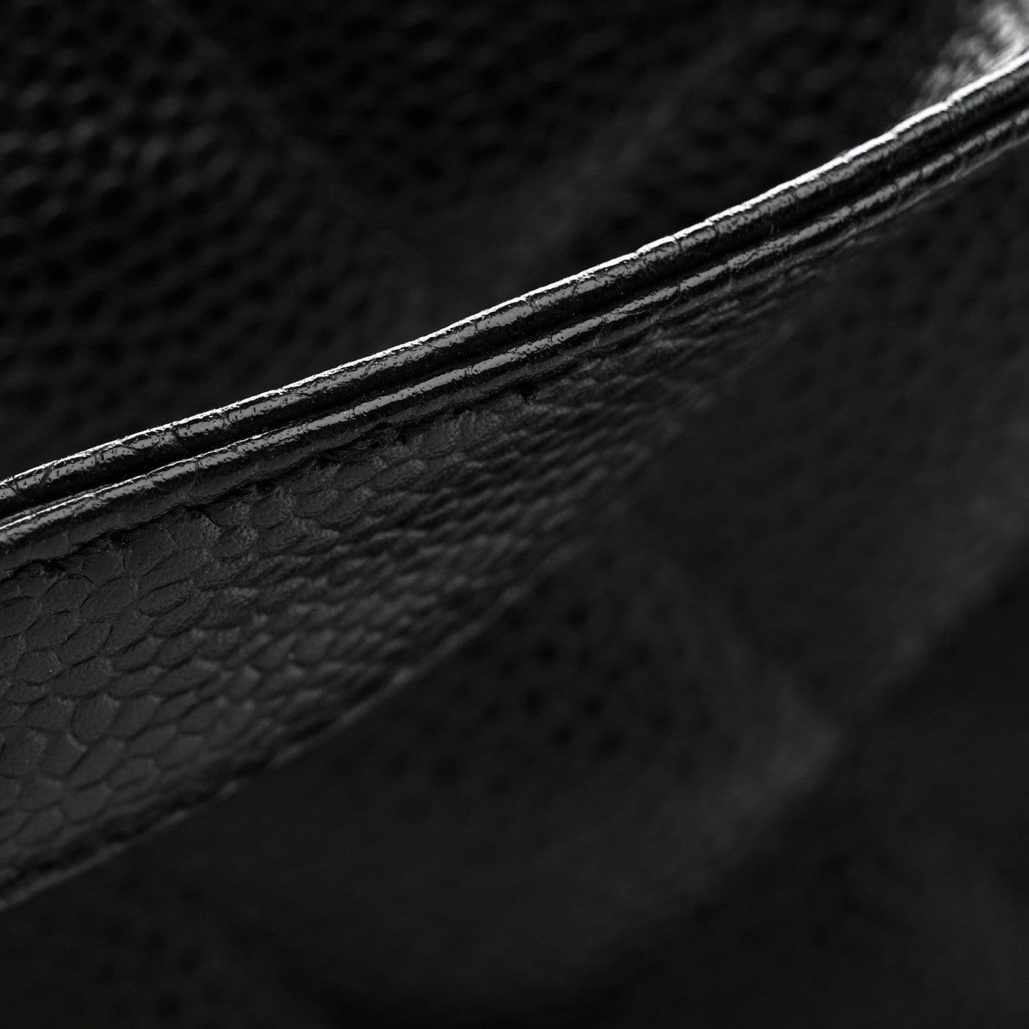 Caviar Quilted Grand Shopping Tote GST Black