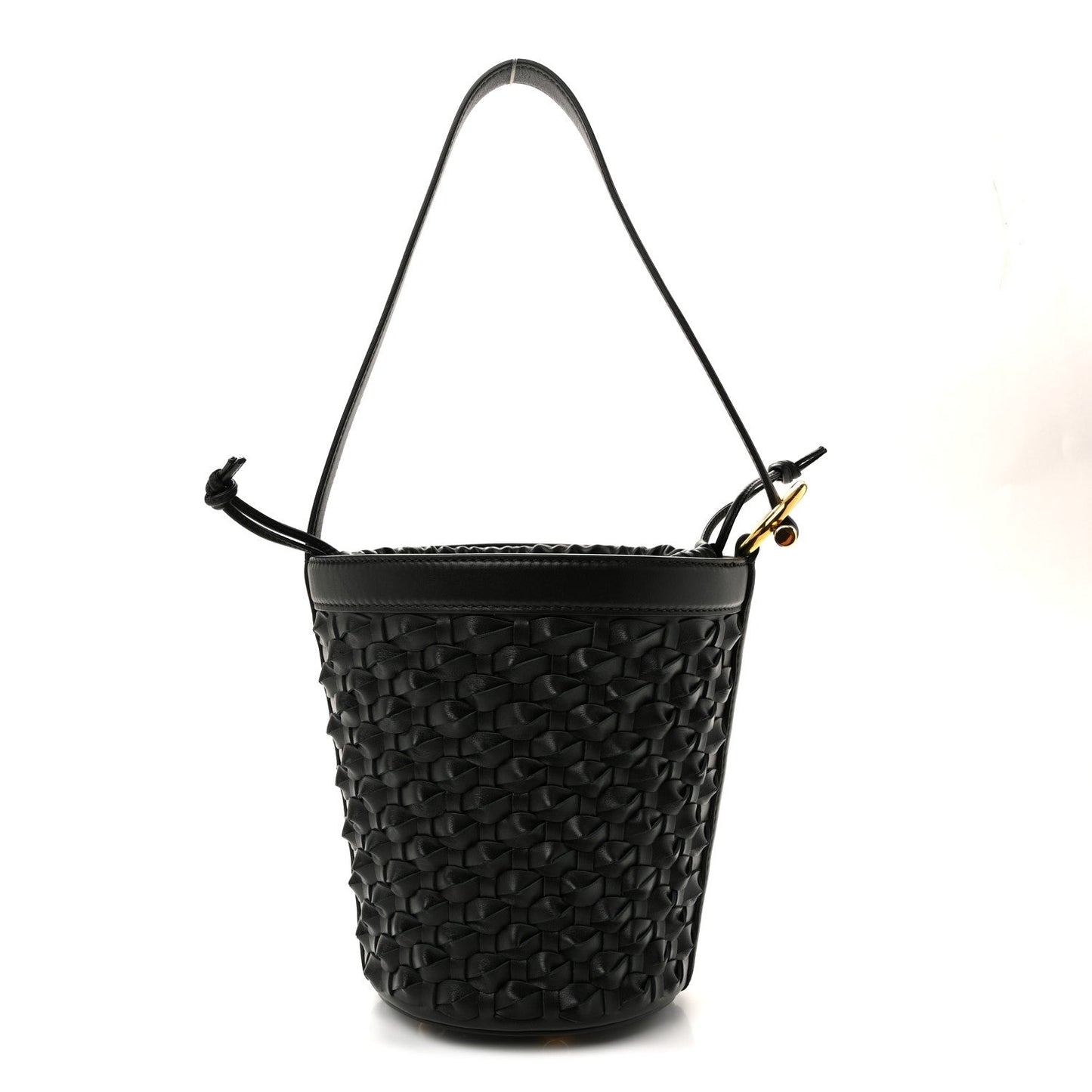 Nappa Intrecciato Small JJ Bucket Bag Black
