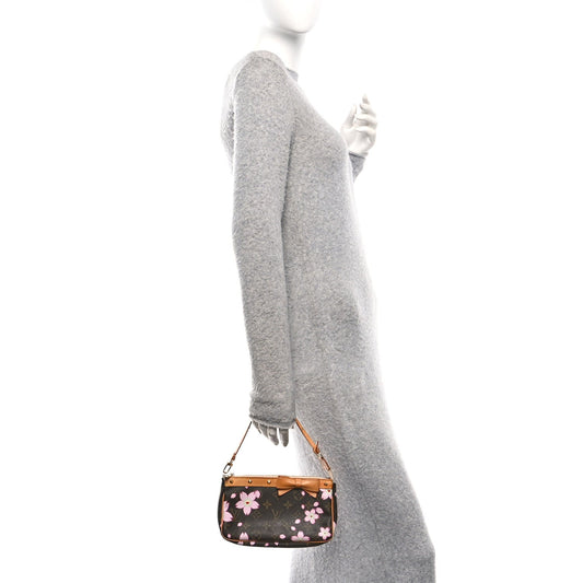 Monogram Cherry Blossom Pochette Accessories Brown
