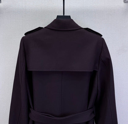 LP 25 Kerril Trench Coat Charcoal Black Waool Blend Fbric 315821