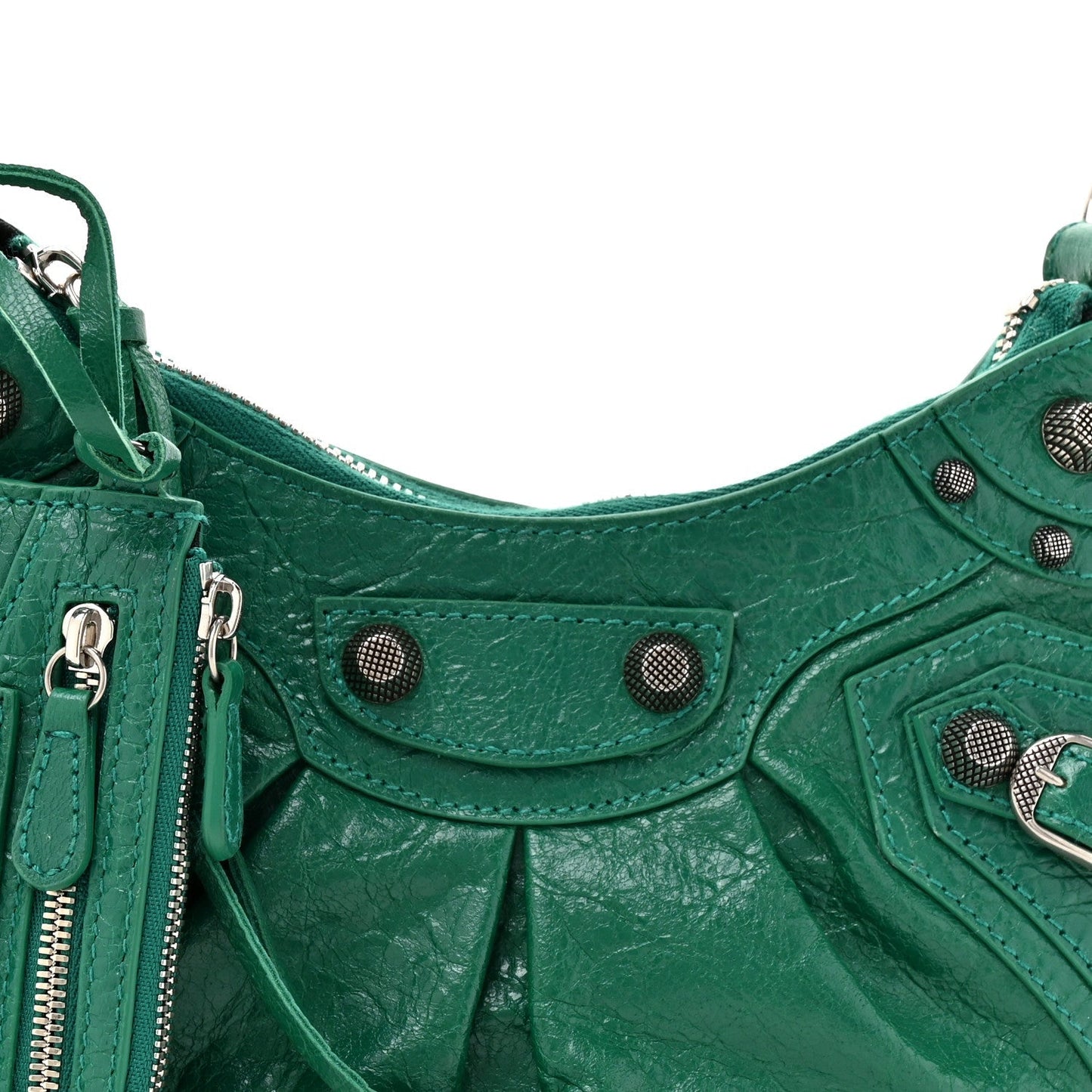 Agneau Arena Le Cagole Shoulder Bag XS Jade
