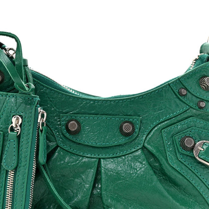 Agneau Arena Le Cagole Shoulder Bag XS Jade