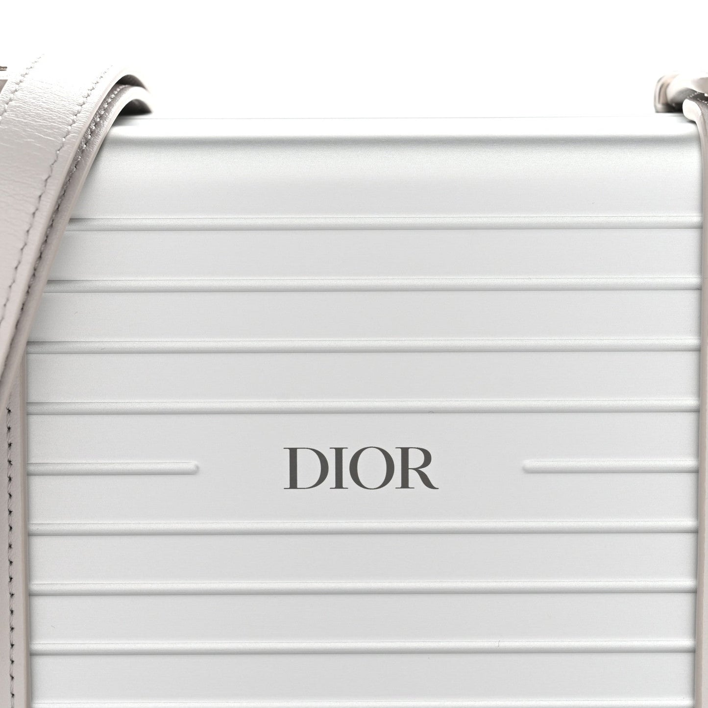 X RIMOWA Aluminum Personal Clutch On Strap Silver