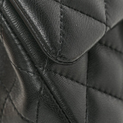 Lambskin Quilted Mini Rectangular Flap Black